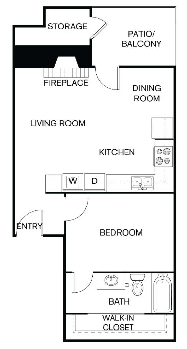 A black and white diagram of a house layout.